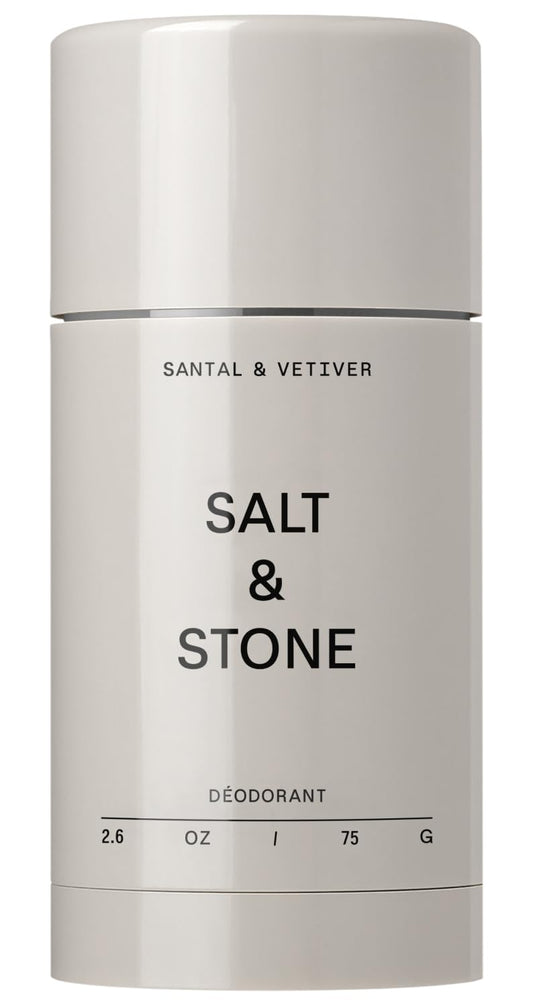 Salt & Stone Aluminum-Free Deodorant, Women & Men Santal & Vetiver 2.6 oz