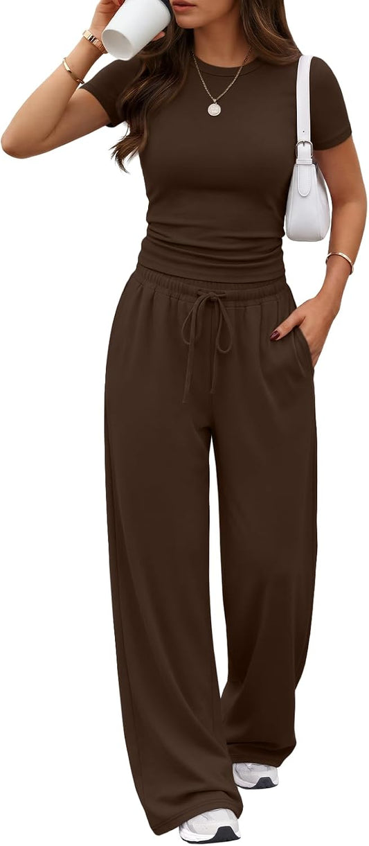 Trendy Queen Women's 2 Piece Matching Summer Lounge Set with Pockets