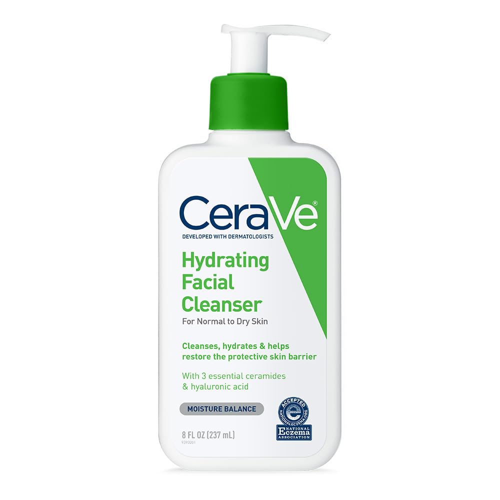 CeraVe Hydrating Cleanser with Hyaluronic Acid, Face Wash for Dry Skin,16oz