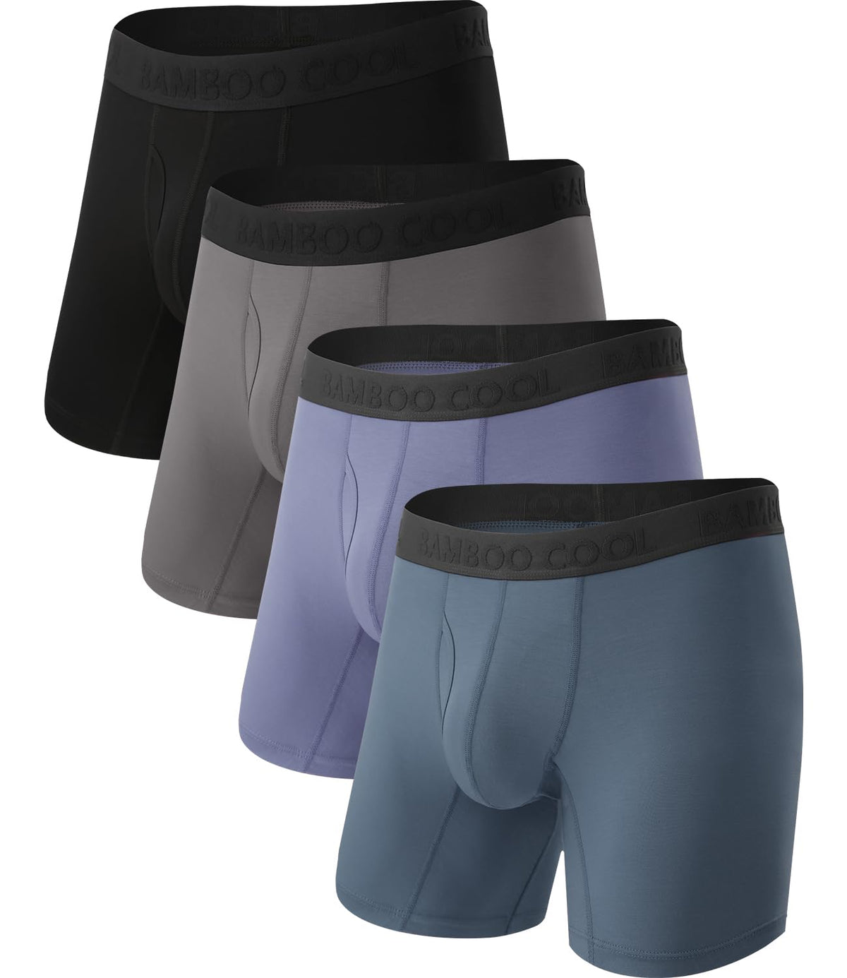 BAMBOO COOL Men's Cooling Underwear Ultra Soft Breathable Boxer Briefs Pack