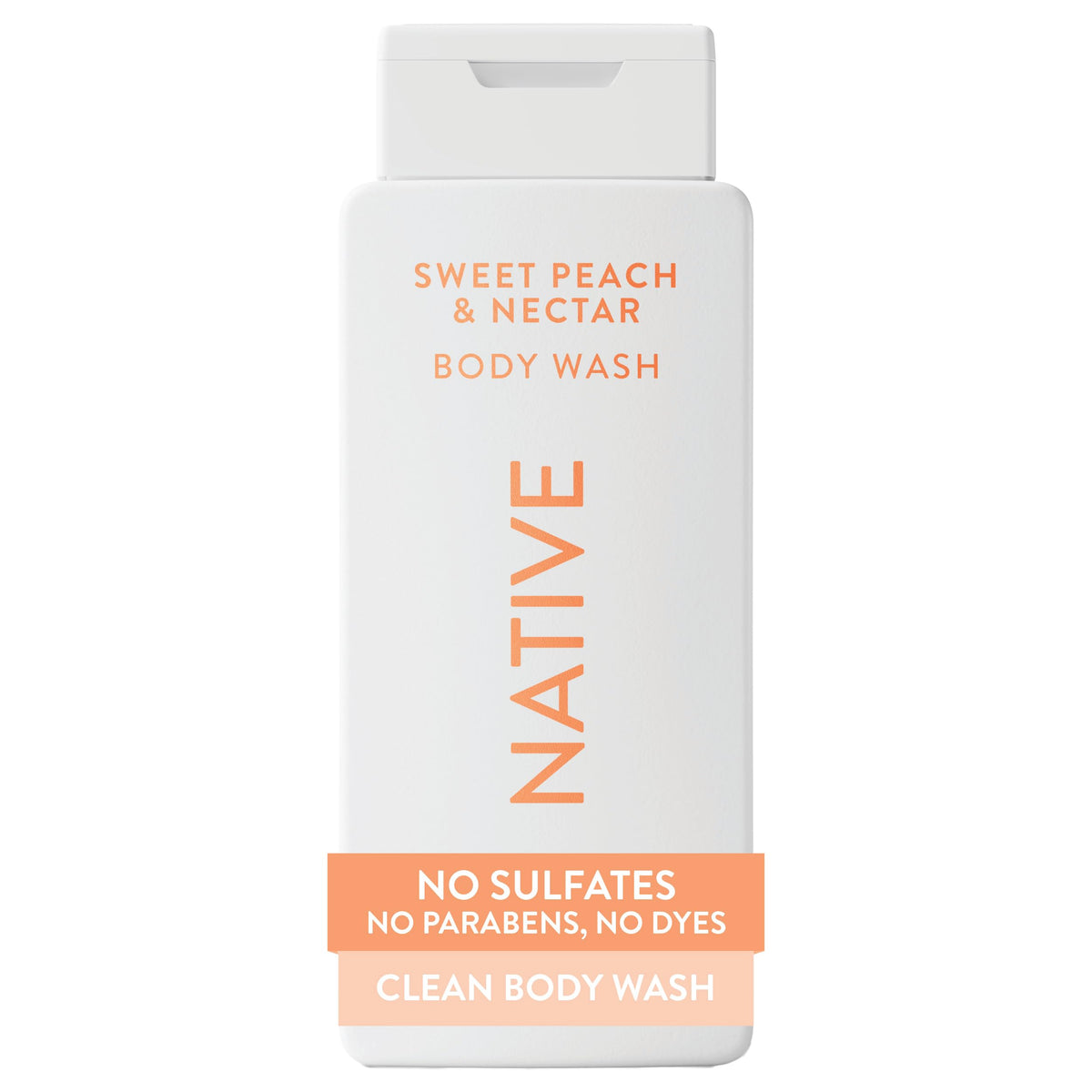 Native Clean Body Wash, Gentle & pH-balanced for Sensitive Skin, 24-Hr Freshness for Men & Women, Vegan & Cruelty-Free, Free of Sulfates & Parabens, Balsam & White Woods, 18 fl oz