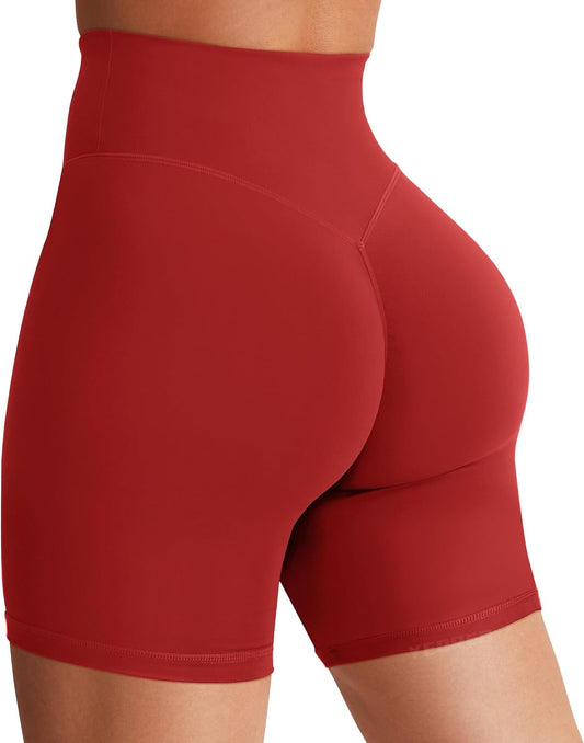 YEOREO SoftHue Women's Biker Shorts Workout Hidden Scrunch Gym Shorts
