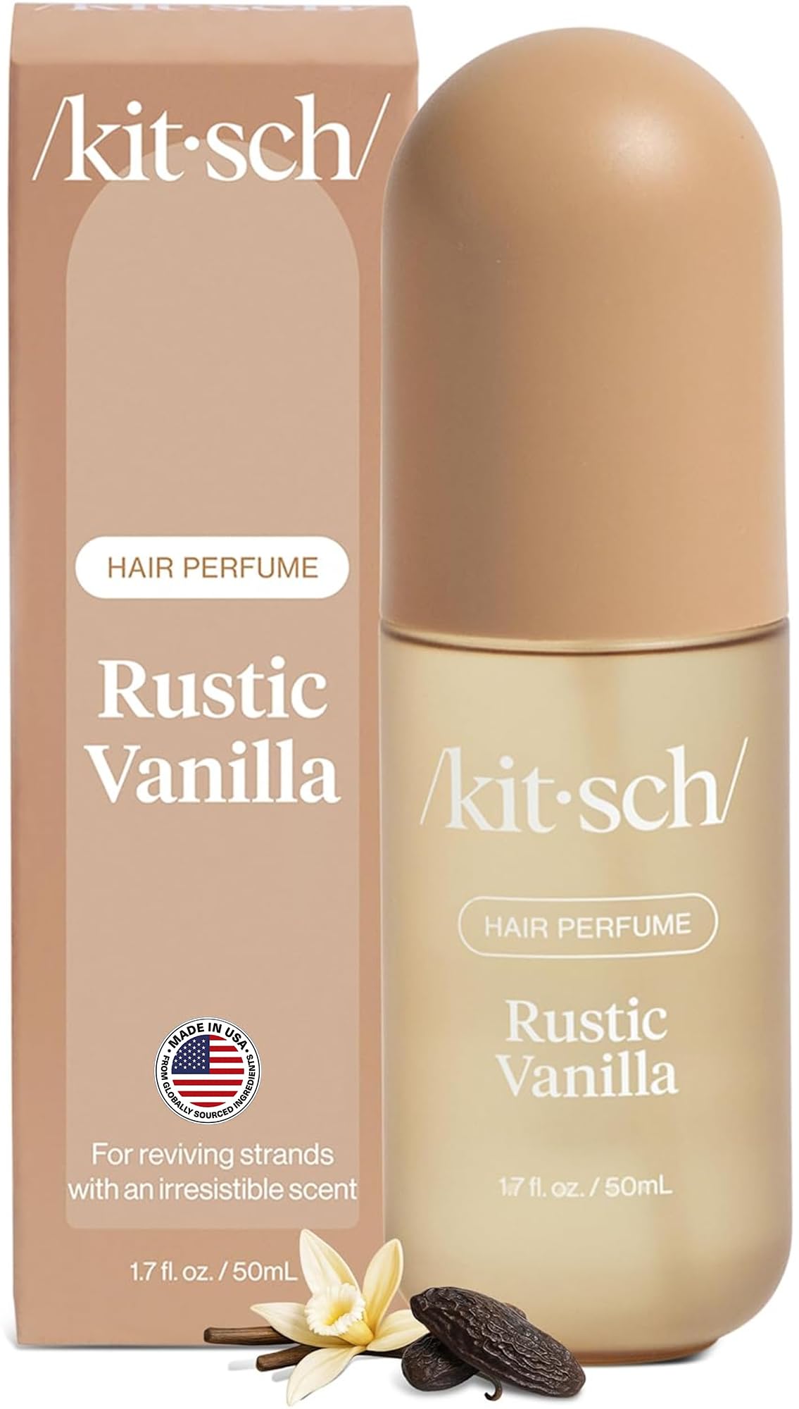 Kitsch Hair Perfume for Women – Hair Spray & Body Mist – Amber Shores, 50mL