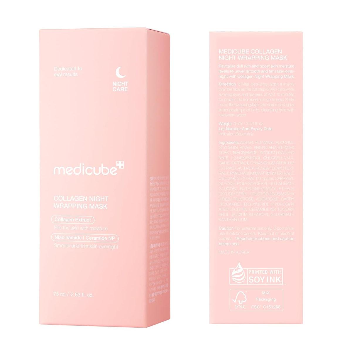 medicube Wrapping Mask Collagen - Overnight Peel Off Facial Mask