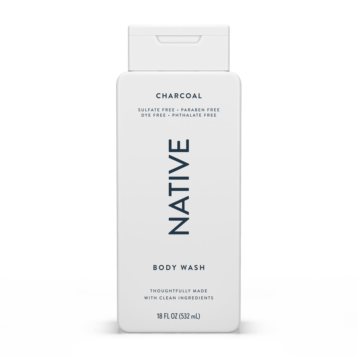 Native Clean Body Wash, Gentle & pH-balanced for Sensitive Skin, 24-Hr Freshness for Men & Women, Vegan & Cruelty-Free, Free of Sulfates & Parabens, Balsam & White Woods, 18 fl oz