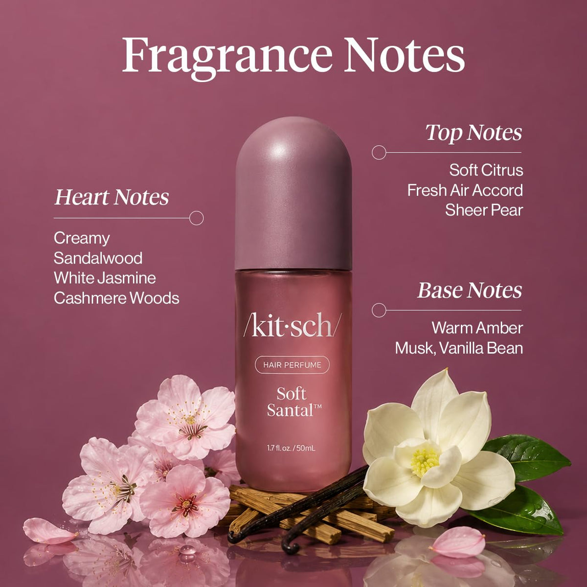 Kitsch Hair Perfume for Women – Hair Spray & Body Mist – Amber Shores, 50mL