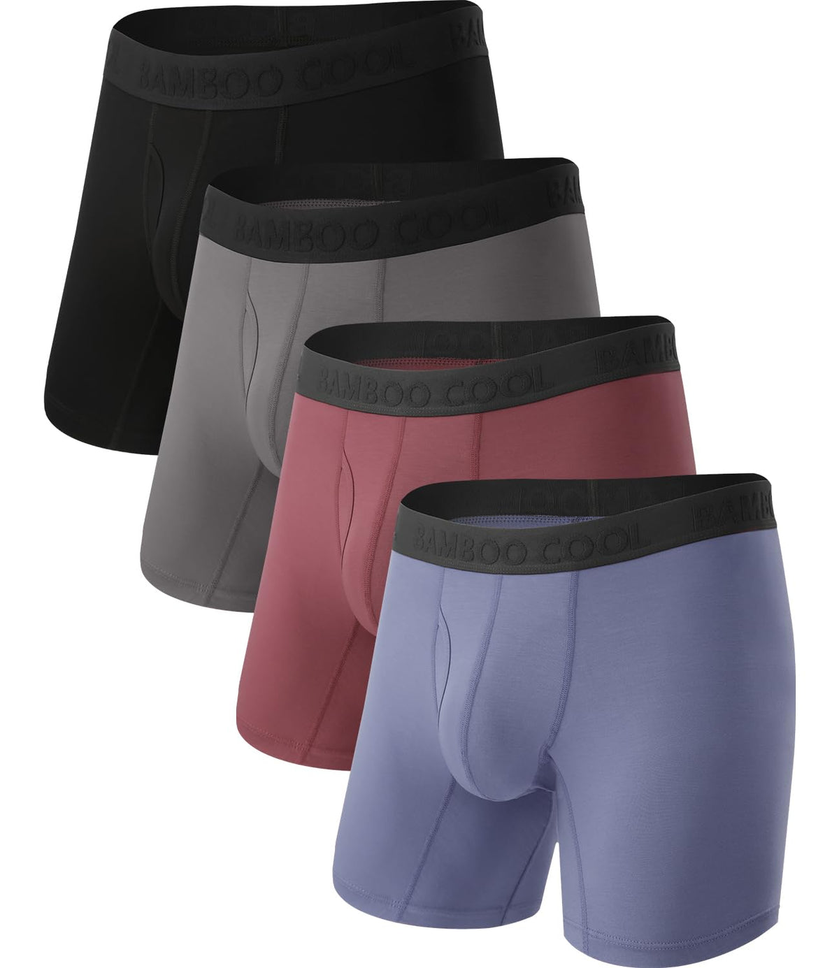 BAMBOO COOL Men's Cooling Underwear Ultra Soft Breathable Boxer Briefs Pack