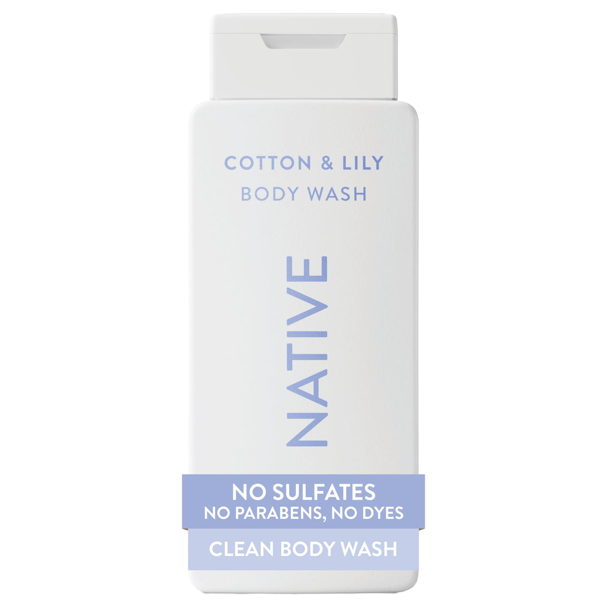 Native Clean Body Wash, Gentle & pH-balanced for Sensitive Skin, 24-Hr Freshness for Men & Women, Vegan & Cruelty-Free, Free of Sulfates & Parabens, Balsam & White Woods, 18 fl oz