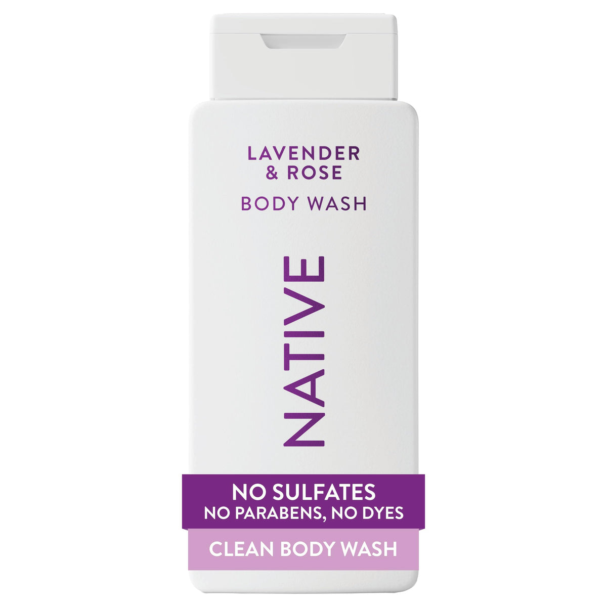 Native Clean Body Wash, Gentle & pH-balanced for Sensitive Skin, 24-Hr Freshness for Men & Women, Vegan & Cruelty-Free, Free of Sulfates & Parabens, Balsam & White Woods, 18 fl oz