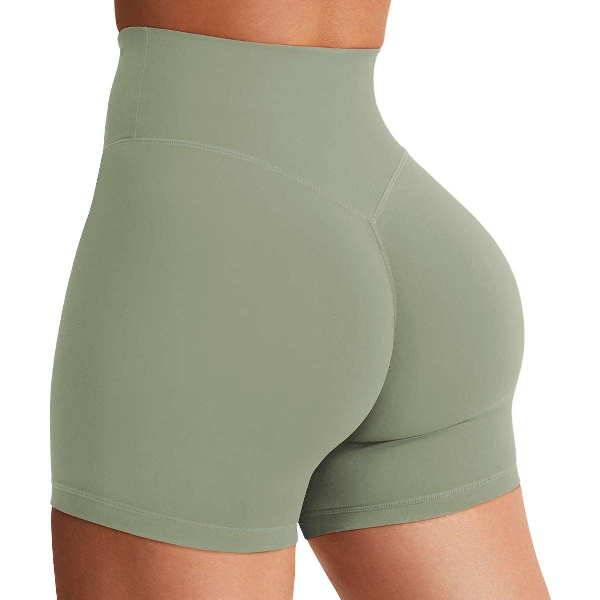 YEOREO SoftHue Women's Biker Shorts Workout Hidden Scrunch Gym Shorts