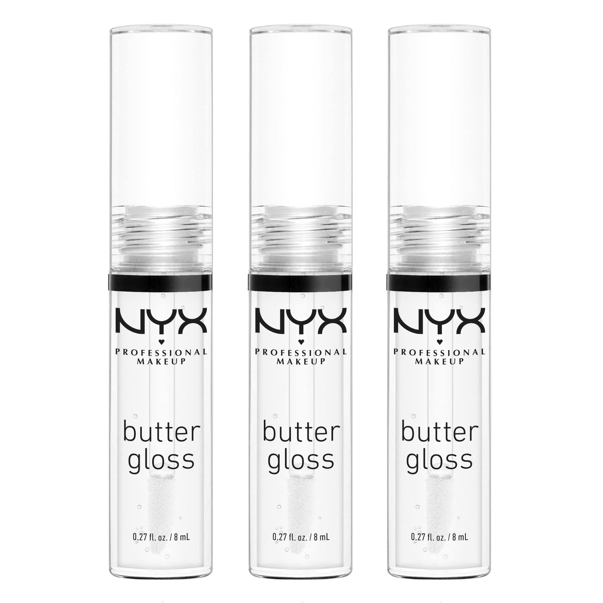NYX PROFESSIONAL MAKEUP Butter Gloss, Non-Sticky Lip Gloss - Sugar Glass ,Clear