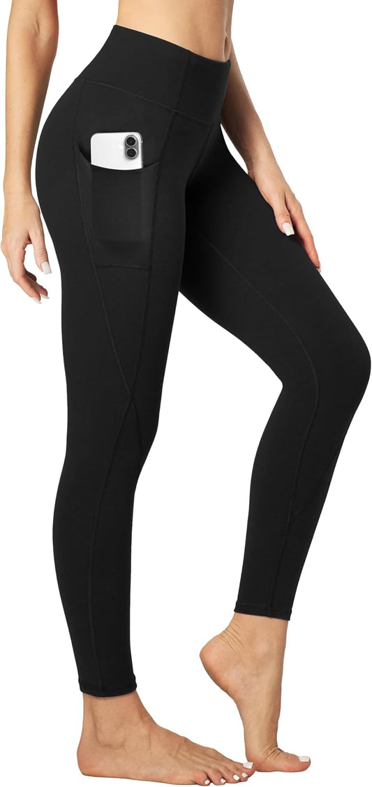 Heathyoga Leggings with Pockets for Women Tummy Control Workout Yoga Pants
