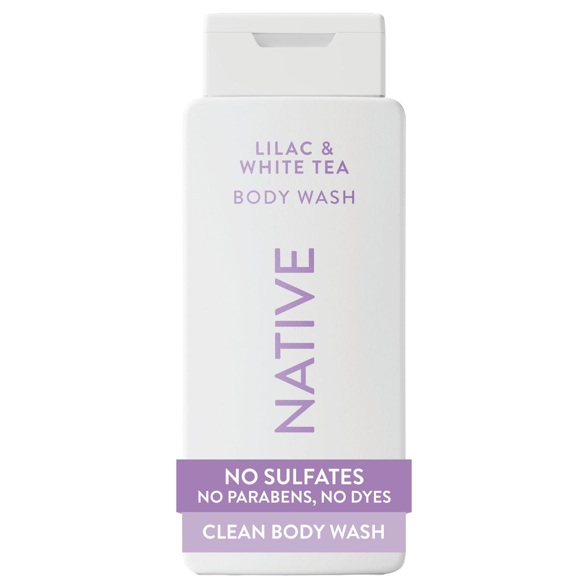 Native Clean Body Wash, Gentle & pH-balanced for Sensitive Skin, 24-Hr Freshness for Men & Women, Vegan & Cruelty-Free, Free of Sulfates & Parabens, Balsam & White Woods, 18 fl oz