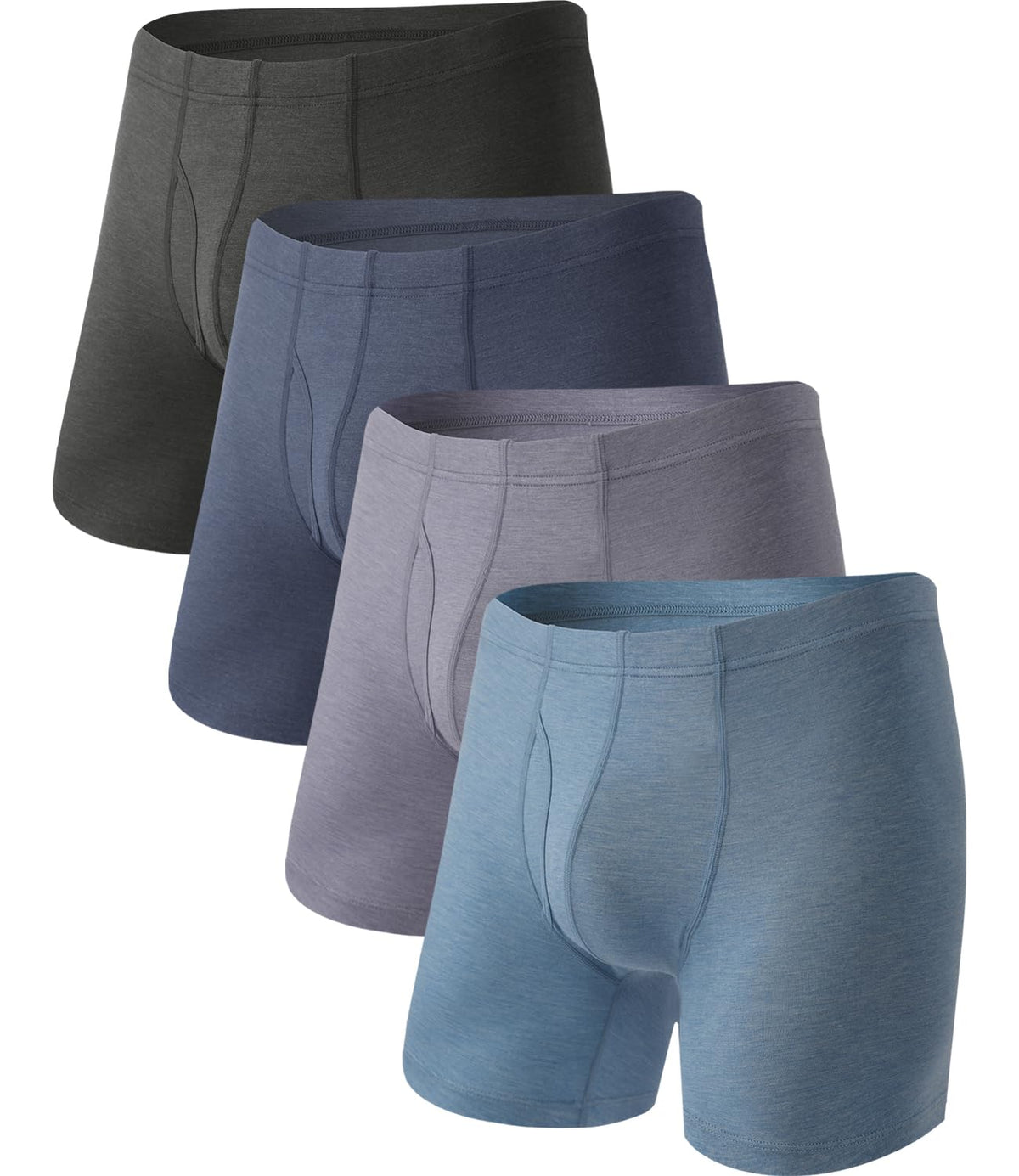 BAMBOO COOL Men's Cooling Underwear Ultra Soft Breathable Boxer Briefs Pack
