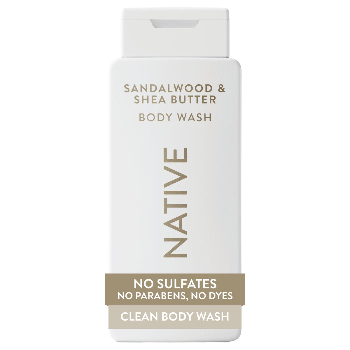 Native Clean Body Wash, Gentle & pH-balanced for Sensitive Skin, 24-Hr Freshness for Men & Women, Vegan & Cruelty-Free, Free of Sulfates & Parabens, Balsam & White Woods, 18 fl oz