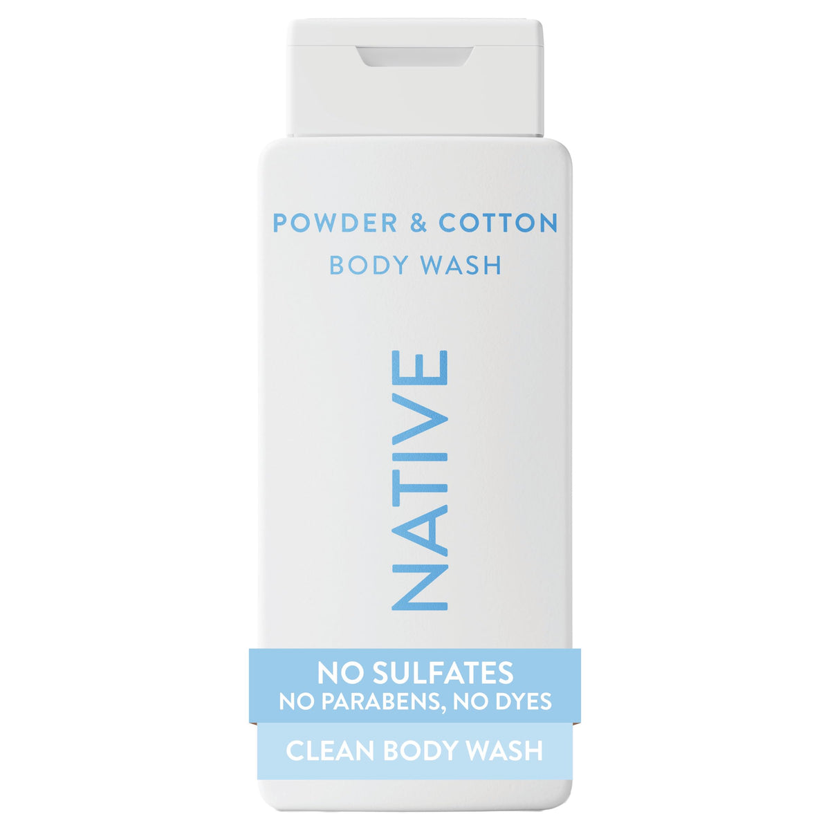Native Clean Body Wash, Gentle & pH-balanced for Sensitive Skin, 24-Hr Freshness for Men & Women, Vegan & Cruelty-Free, Free of Sulfates & Parabens, Balsam & White Woods, 18 fl oz