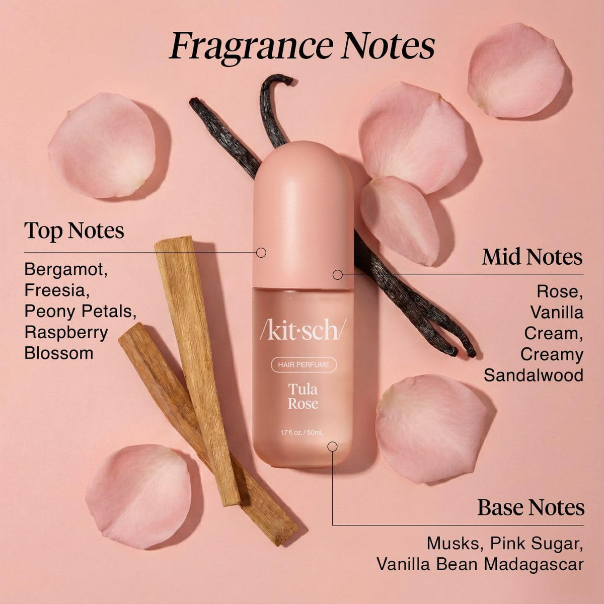 Kitsch Hair Perfume for Women – Hair Spray & Body Mist – Amber Shores, 50mL