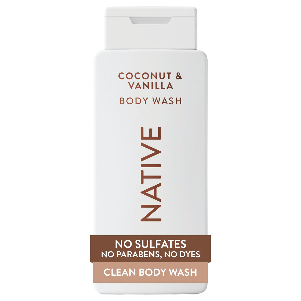 Native Clean Body Wash, Gentle & pH-balanced for Sensitive Skin, 24-Hr Freshness for Men & Women, Vegan & Cruelty-Free, Free of Sulfates & Parabens, Balsam & White Woods, 18 fl oz
