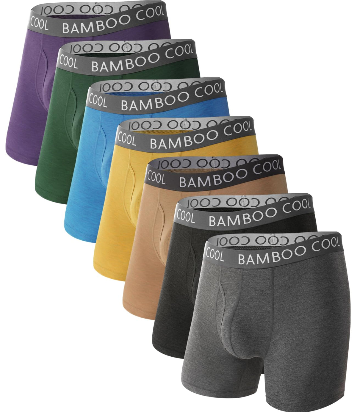 BAMBOO COOL Men's Cooling Underwear Ultra Soft Breathable Boxer Briefs Pack