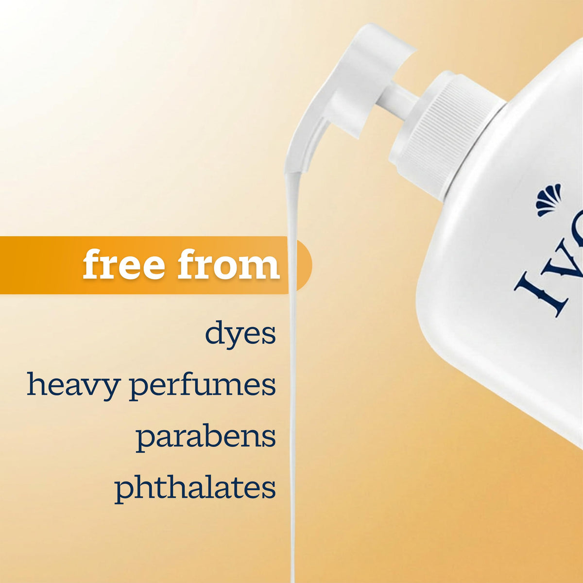Ivory Body Wash, Designed for the Whole Family, Gentle Formula, Free of Dyes Heavy Perfumes Parabens Phthalates & Silicones, for Sensitive Skin, Designed for Skin's pH, Original Scent, 35 oz