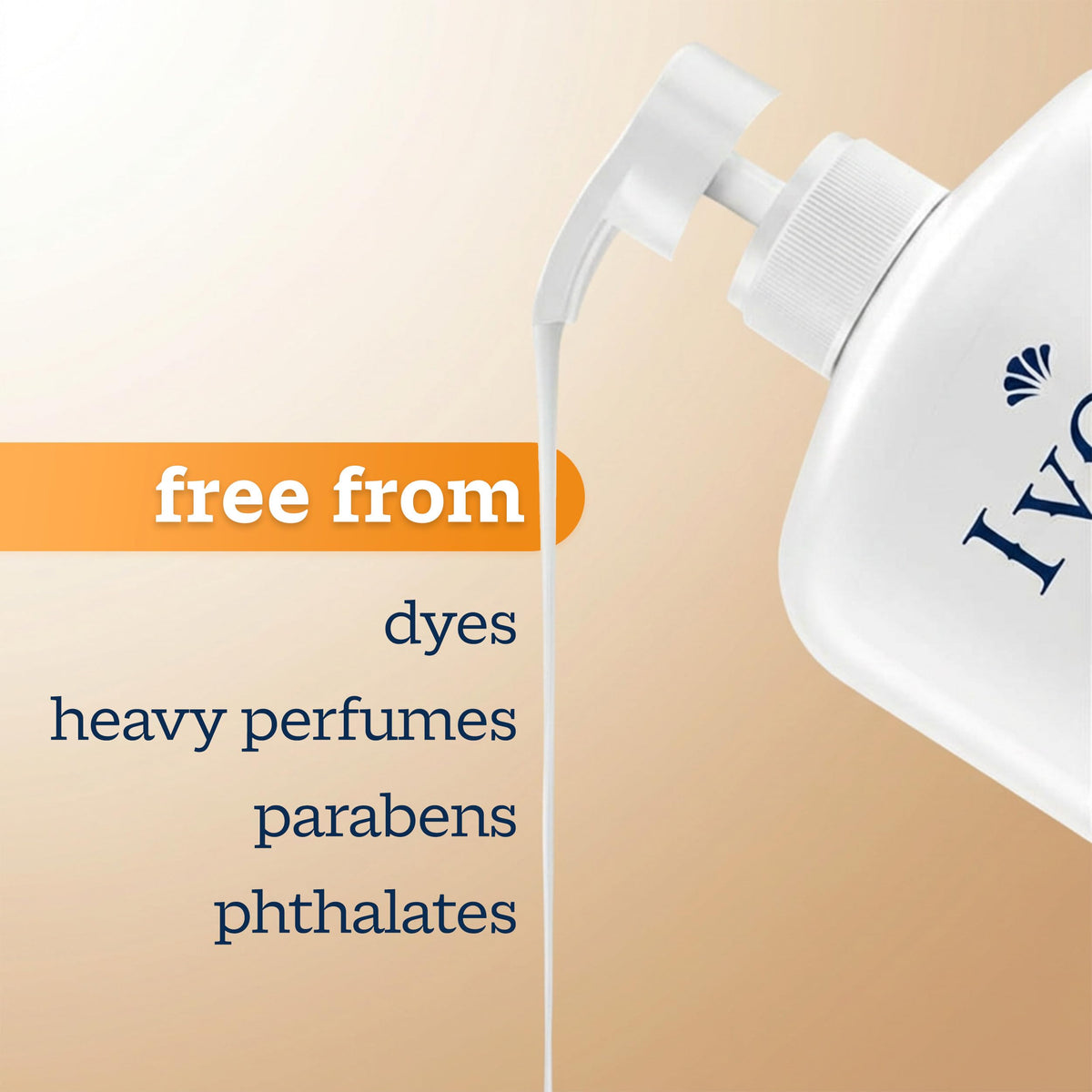 Ivory Body Wash, Designed for the Whole Family, Gentle Formula, Free of Dyes Heavy Perfumes Parabens Phthalates & Silicones, for Sensitive Skin, Designed for Skin's pH, Original Scent, 35 oz
