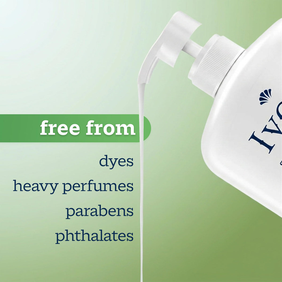 Ivory Body Wash, Designed for the Whole Family, Gentle Formula, Free of Dyes Heavy Perfumes Parabens Phthalates & Silicones, for Sensitive Skin, Designed for Skin's pH, Original Scent, 35 oz