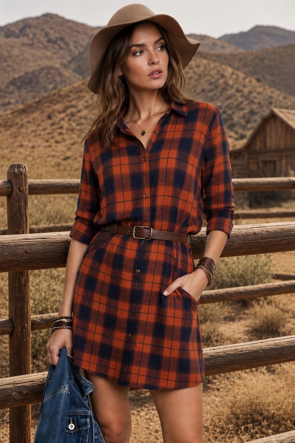 Zeagoo Womens Flannel Shirts Long Sleeve Plaid Button Down Shirts Fall Tops