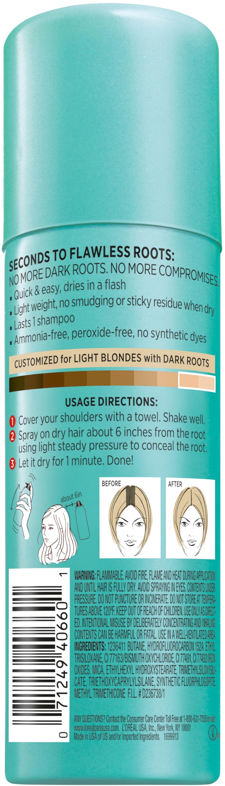 L'Oreal Paris Magic Root Gray Hair Cover Up, Dark Blonde, 2 oz