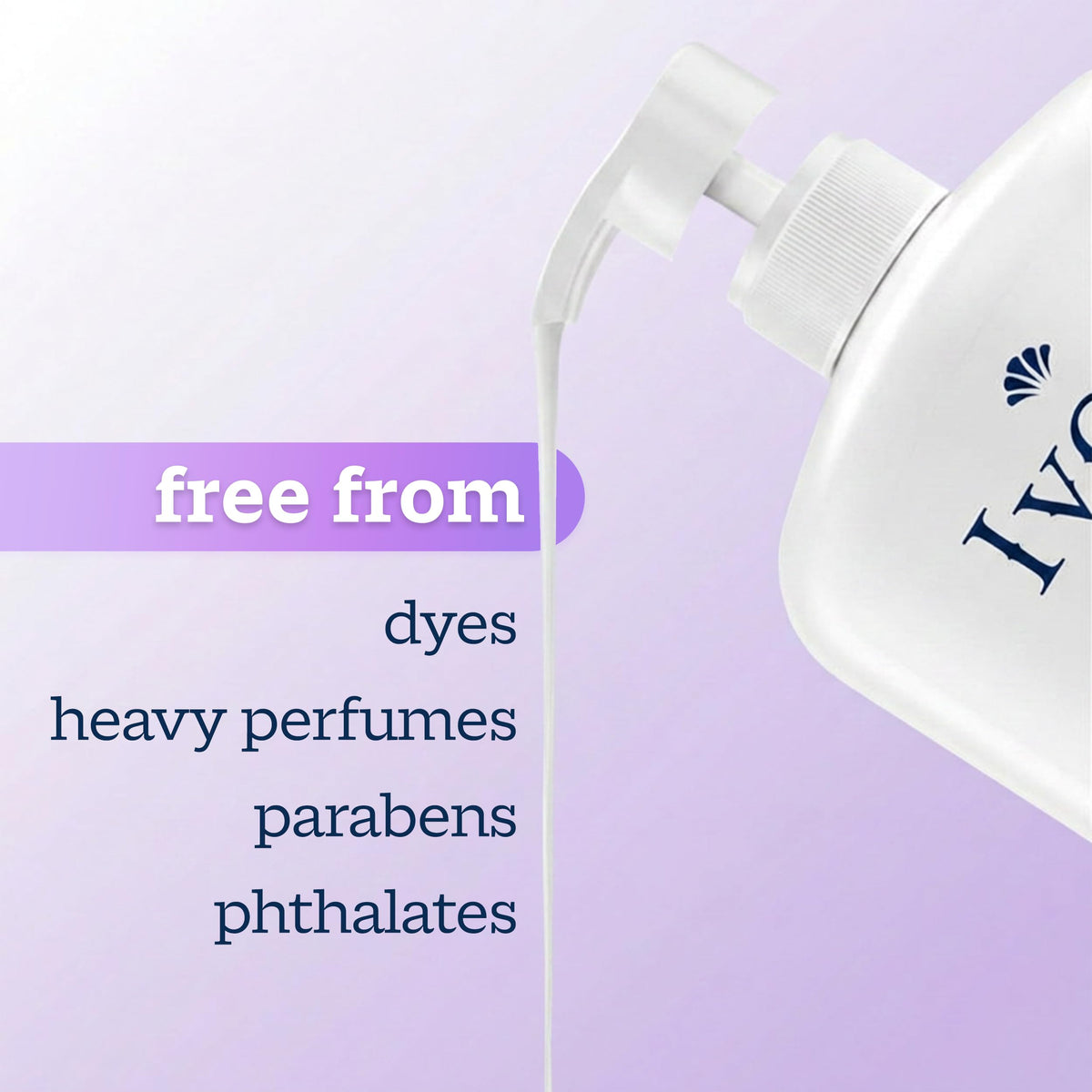 Ivory Body Wash, Designed for the Whole Family, Gentle Formula, Free of Dyes Heavy Perfumes Parabens Phthalates & Silicones, for Sensitive Skin, Designed for Skin's pH, Original Scent, 35 oz