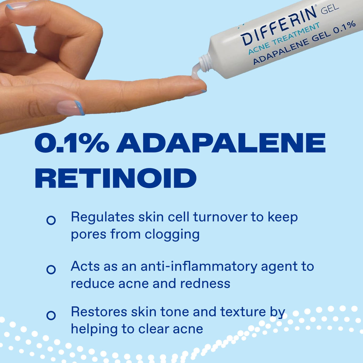 Differin Acne Retinoid Treatment Gel, 0.1% Adapalene, 45g Pump