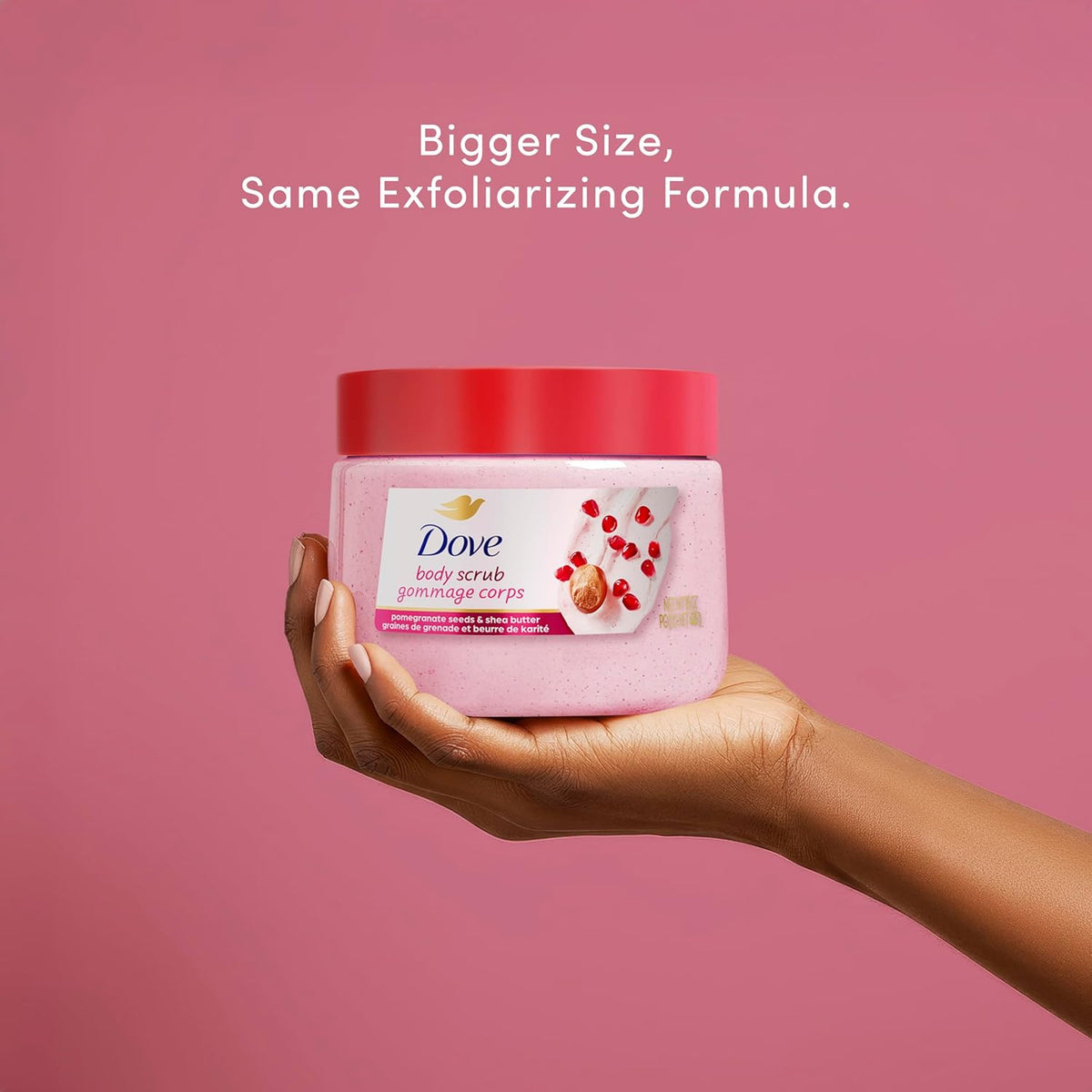 Dove Pomegranate & Shea Butter Body Scrub Exfoliates and Deeply 15 oz
