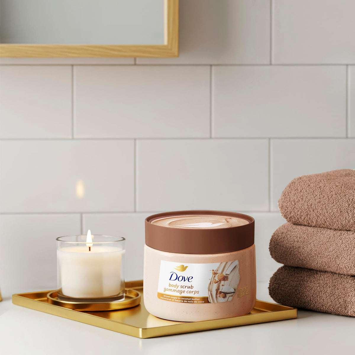 Dove Pomegranate & Shea Butter Body Scrub Exfoliates and Deeply 15 oz