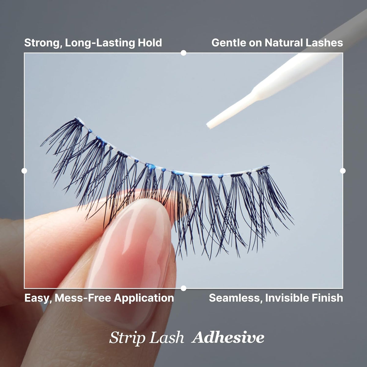 Kiss Lash Adhesive, Lash Glue, 24hr Strip Eyelash Adhesive, Clear, Includes Lash Adhesive, Long Lasting Wear, Can Be Used with Strip Lashes and Lash Clusters