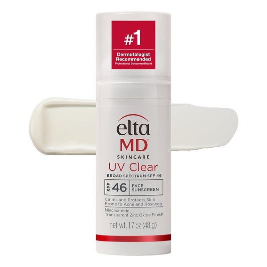 EltaMD UV Clear Face Sunscreen with Zinc Oxide, Oil-Free, SPF 46 and SPF 50
