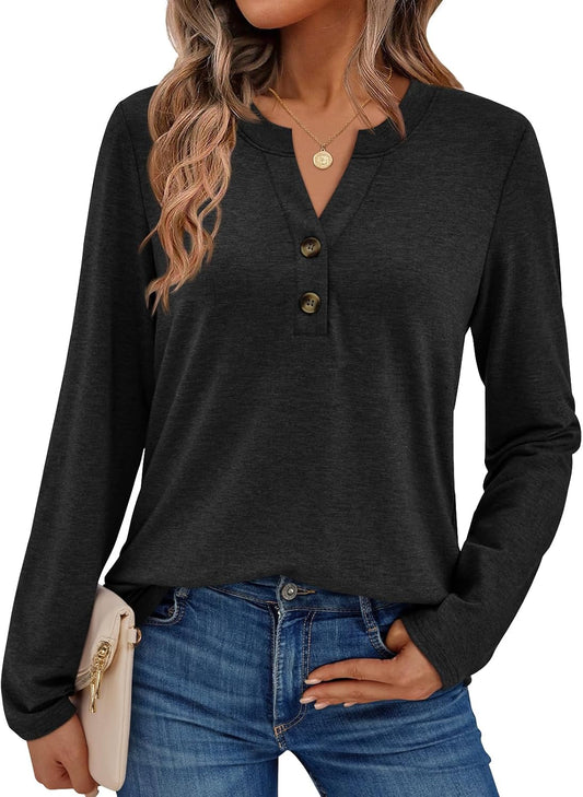 AUTOMET Women's Long Sleeve Shirts 2026 Fall Outfits Dressy Casual Tops