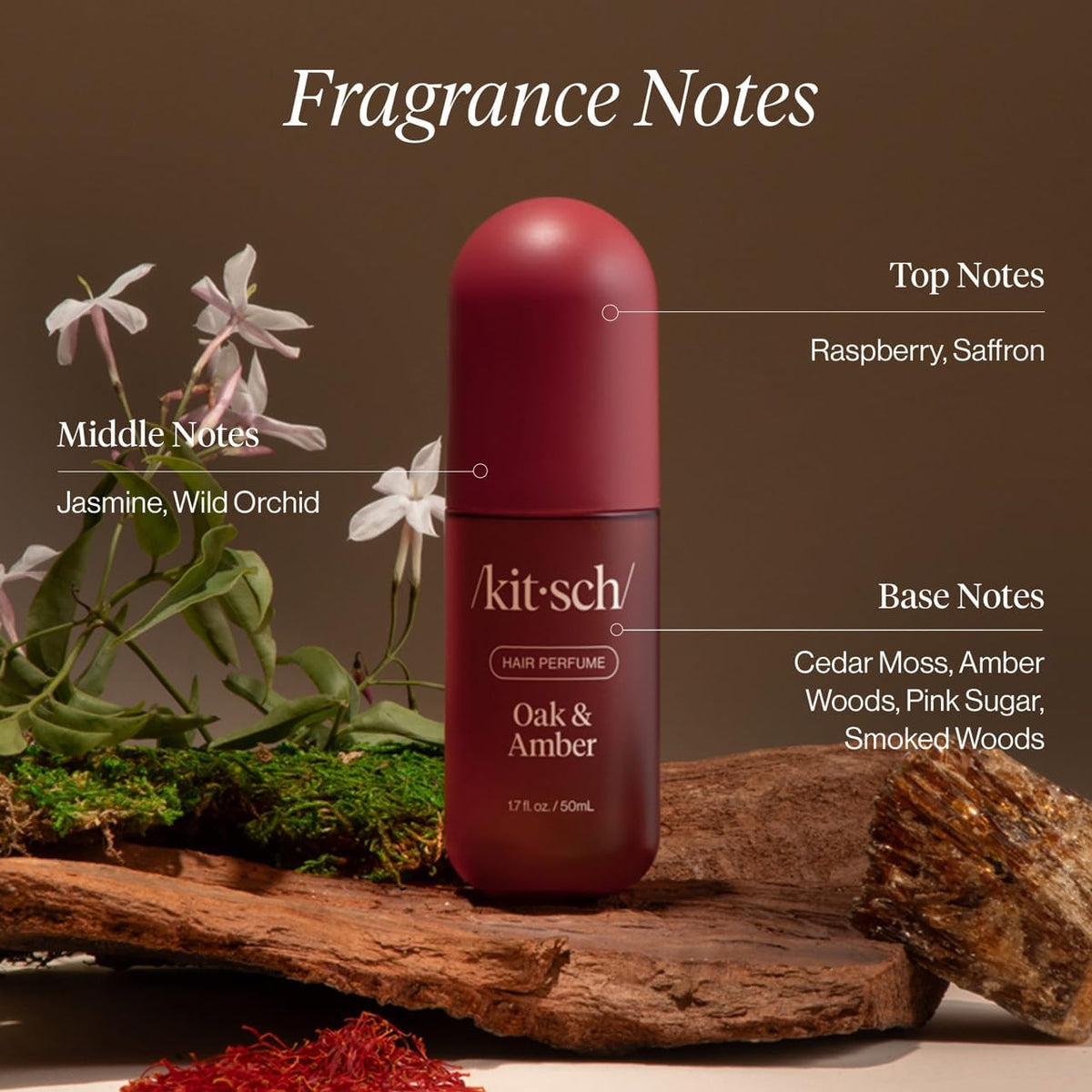 Kitsch Hair Perfume for Women – Hair Spray & Body Mist – Amber Shores, 50mL