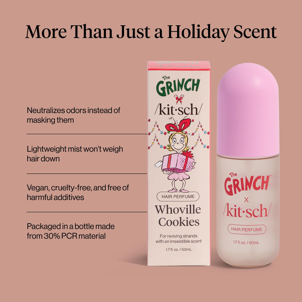 Kitsch Hair Perfume for Women – Hair Spray & Body Mist – Amber Shores, 50mL