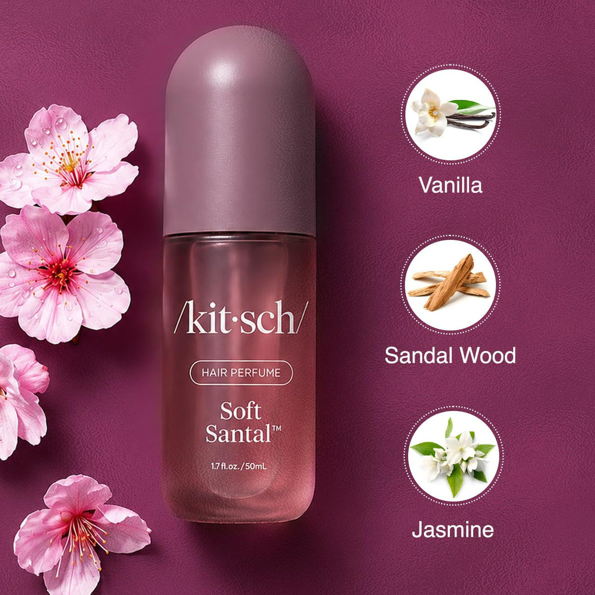 Kitsch Hair Perfume for Women – Hair Spray & Body Mist – Amber Shores, 50mL