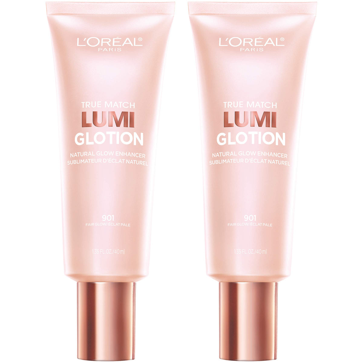 L'Oreal Paris Makeup True Match Lumi Glotion, Natural Glow Enhancer, Illuminator Highlighter, Bronzing Drops For a Sun-Kissed Glow, 901 Fair