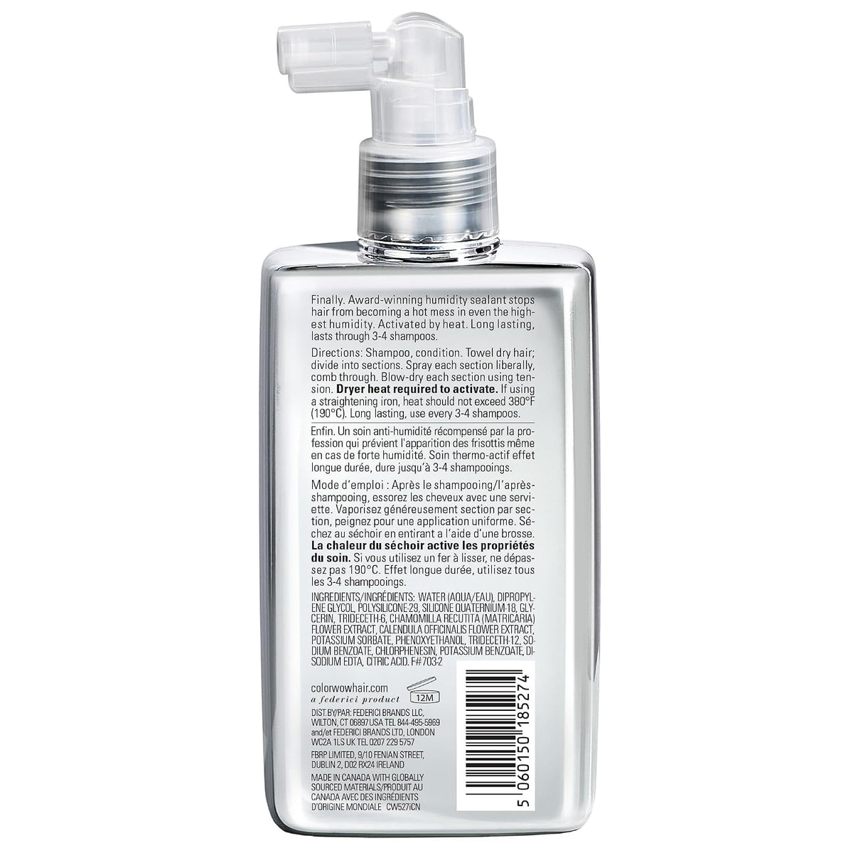 COLOR WOW Dream Coat – Anti-Humidity Frizz Control Spray for Glass Hair