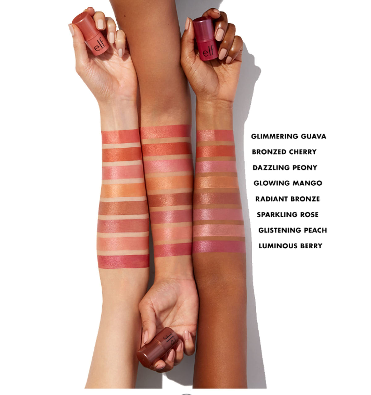 e.l.f. Monochromatic Multi Stick, Cream-to-Powder, Dazzling Peony
