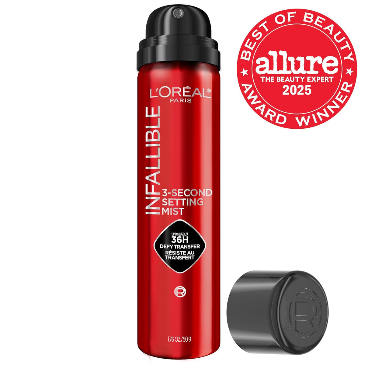 L'Oreal Paris Infallible 3-Second Setting Spray, Up to 36HR Wear, 1.76 oz
