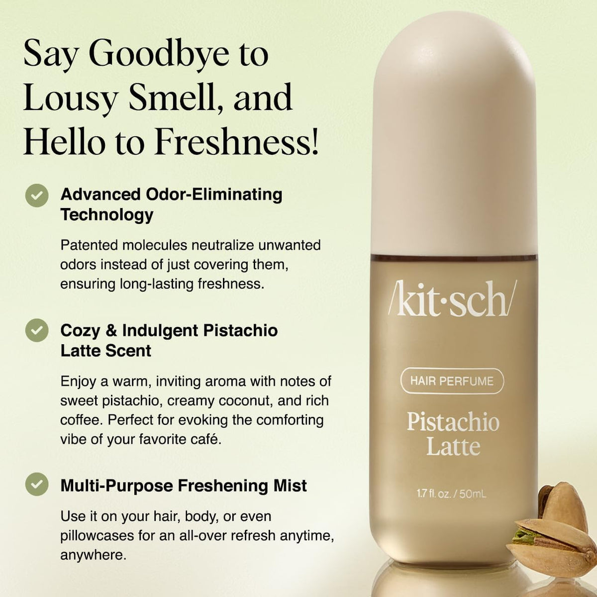 Kitsch Hair Perfume for Women – Hair Spray & Body Mist – Amber Shores, 50mL