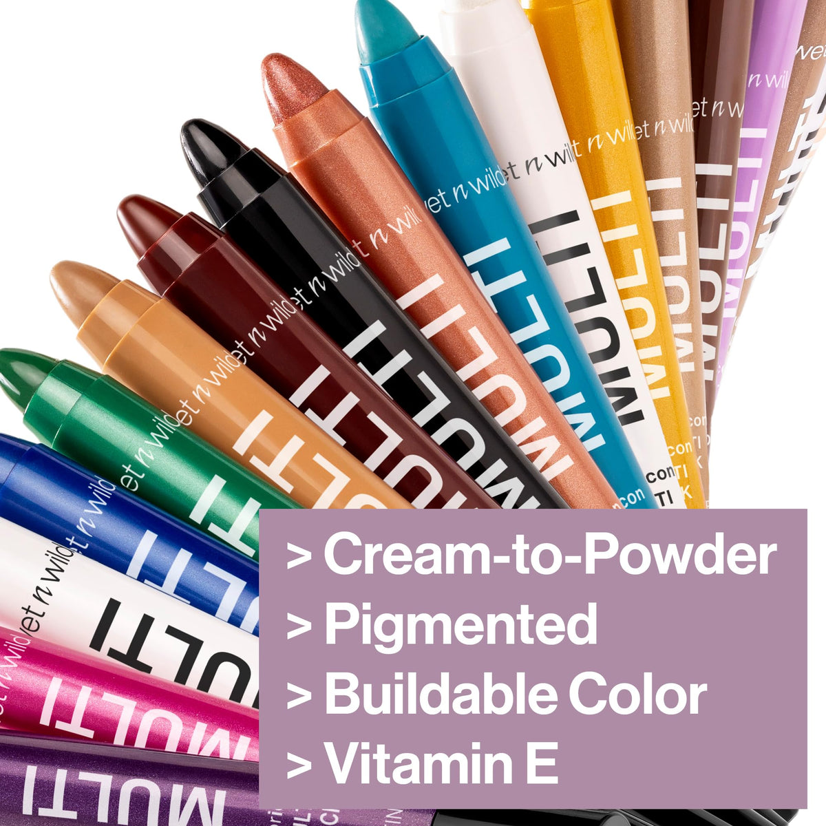 wet n wild Color Icon Cream Eyeliner Eyeshadow Multi-Stick, Moisturizing, Nourishing Velvety Cream-to-Powder Buildable & Blendable Formula, Cruelty-Free & Vegan - Brown Sugar