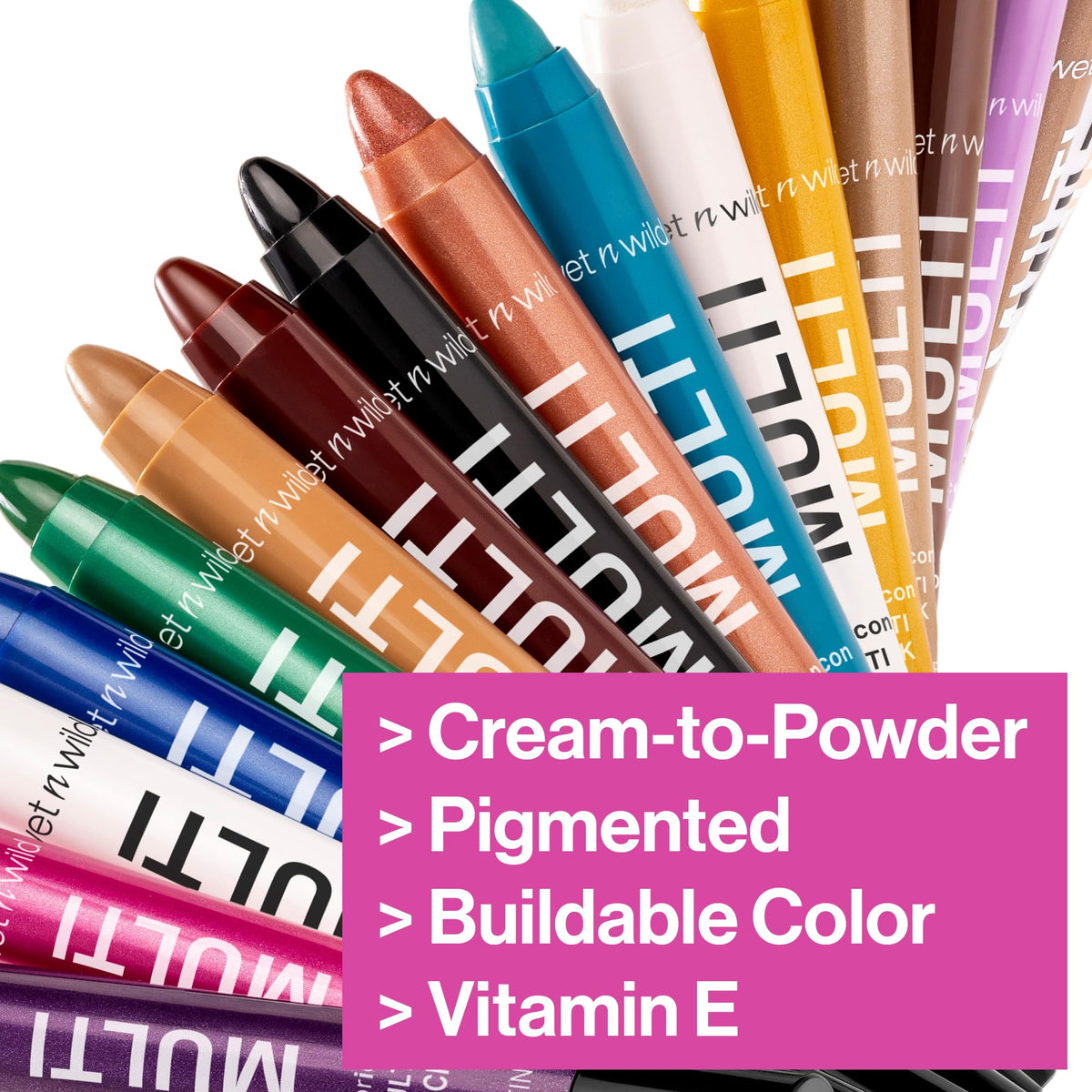 wet n wild Color Icon Cream Eyeliner Eyeshadow Multi-Stick, Moisturizing, Nourishing Velvety Cream-to-Powder Buildable & Blendable Formula, Cruelty-Free & Vegan - Brown Sugar