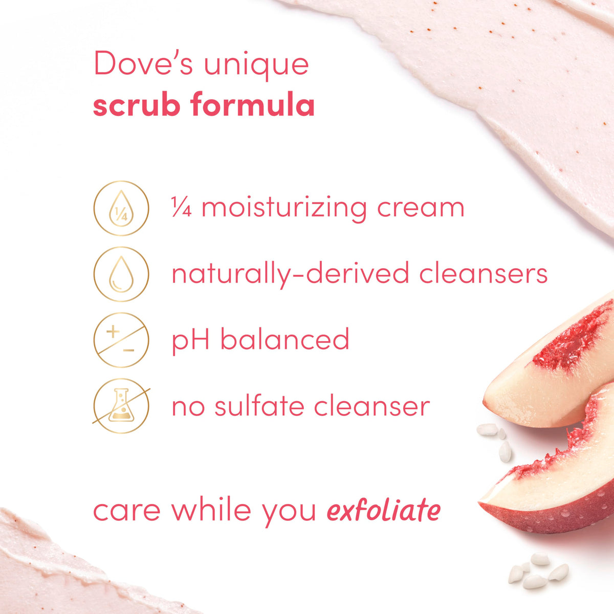 Dove Pomegranate & Shea Butter Body Scrub Exfoliates and Deeply 15 oz