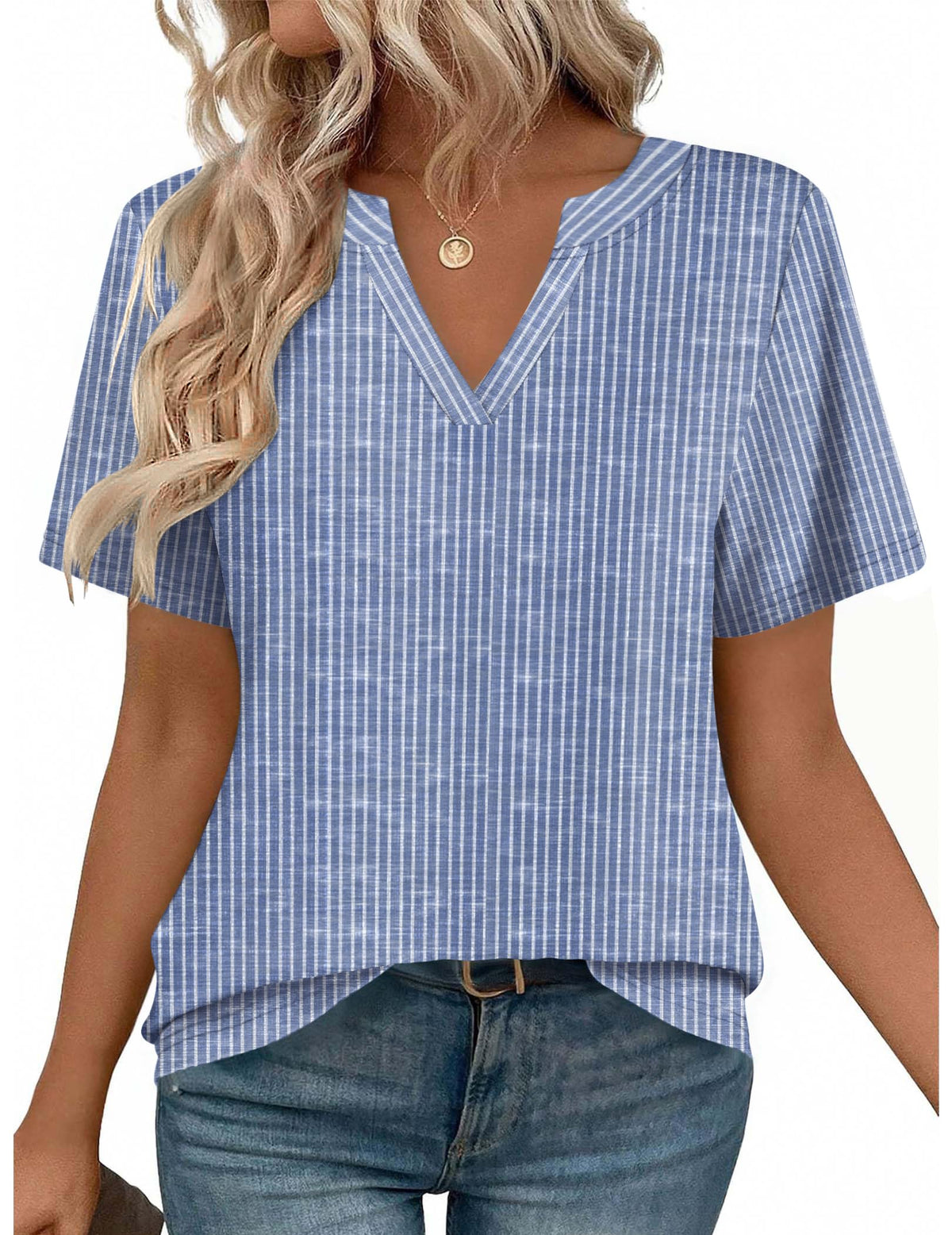 Zeagoo Womens Tops Short Sleeve V Neck Tee Shirts Cute Dressy Casual