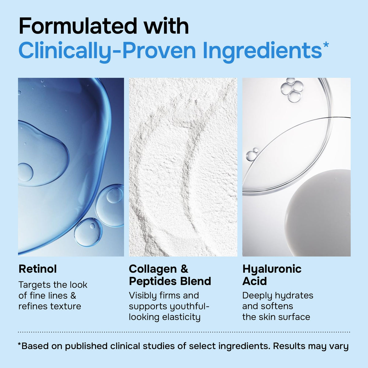 SimplyVital Face Moisturizer Retinol Collagen Hyaluronic Acid Cream 1.7 oz