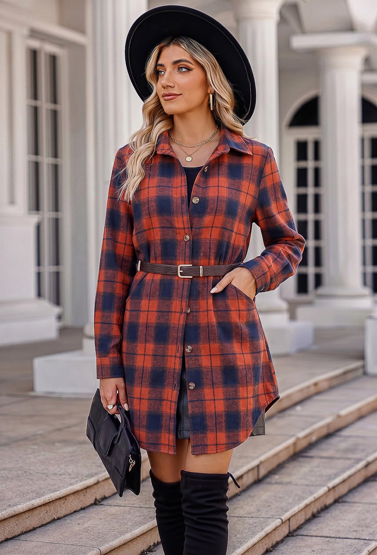 Zeagoo Womens Flannel Shirts Long Sleeve Plaid Button Down Shirts Fall Tops