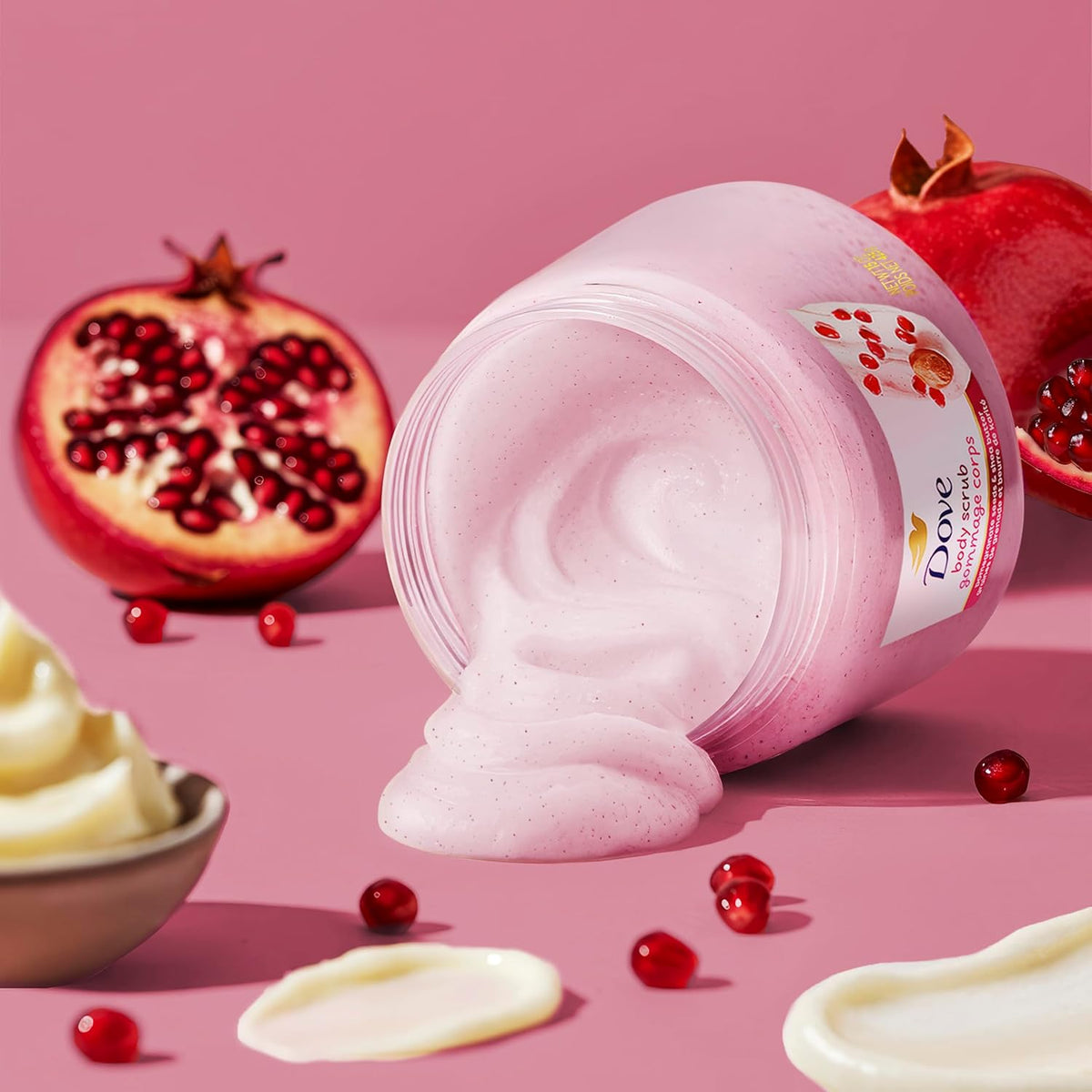 Dove Pomegranate & Shea Butter Body Scrub Exfoliates and Deeply 15 oz